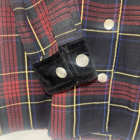 Wrangler Women's Flannel 100% Cotton Embellishmened Silver Buttons Western Rodeo - Picture 3 of 9